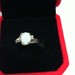 Opal Ring w Small Side Diamonds - WG - Size 4.5 - 10K - PPSKN