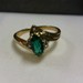 Emerald & Diamond Ring - YG -Sz 7 - 10K - PPSKN