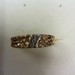 Gold Nugget Ring w Diamonds - YG - Sz -10K - PPSKN