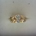Gold Nugget Wedding Set w Diamonds - YG -Sz 7 - 10K - PPSKN