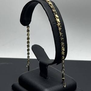  8" 14K Gold Heart Bracelet LS(330969) 