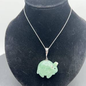 18" Sterling Silver Necklace with Elephant Pendant   LS(331129) 