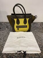 Celine Yellow Leather Mini Luggage Large Tote Bag With Dustbag SPB-JB 331872