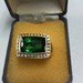 Emerald & Diamond Ring - YG - Sz 10 -18K - PPSKN