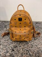 MCM Mini Stark Side Studded Cognac Backpack No Dustbag or Box SPB-JB 332032