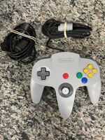 Nintendo 64 Controller Original Gray w/ After Market Extension Cable VWG 332190