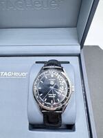 Tag Heuer WV2115-0 Automatic Swiss Black Dial GMT Open Caseback Date - LS 333015