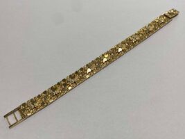 10K Yellow Gold Nugget Bracelet Size 7 1/2 PPSDM