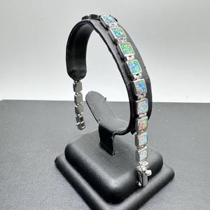 8in Sterling Silver Bracelet with Multi-Color Stones      LS(335298) 