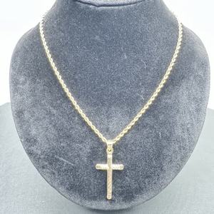 20in 10K Gold Rope Chain with Cross Pendant         LS(335458) 