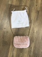 Versace Mini Virtus Faux Fur Crossbody Bag Pink PPSJKI 336883