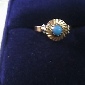 Yellow Gold Family Ring 1.69g/18kt turquoise 