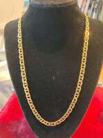 20 Inch Yellow Gold Figaro Necklace 34g/14kt 