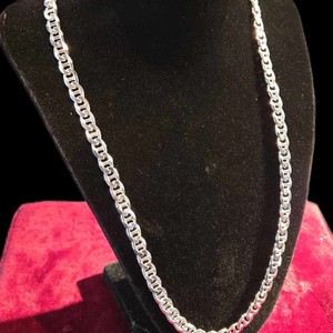 White Silver Curb Necklace 41.24g/0.925% 41.24g 22"