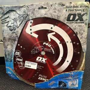 OX 14" concrete saw blade
