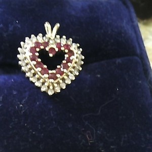 dia ruby hart pendant 10k 1.95g  asstd rgs/14k