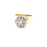  14kt Yellow Gold Ladies Cluster Ring