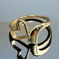 Gorgeous Heart Shaped Dainty 1.8gms 14kt Yellow Gold Size 7
