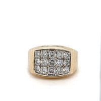  14kt Yellow Gold 2.00cttw Diamond Cluster Ring