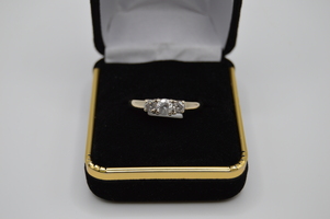 10kt White Gold 3 Round Stone Diamond Ring.  ONLY 699.00!!