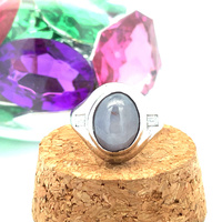  Natural Cabochon Star Sapphire Cocktail Ring w/ Certification