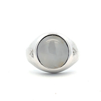  14k Natural Blue Star Sapphire Gent's Ring