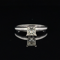  14k Princess-Cut Diamond Solitaire Engagement Ring 0.53ct 